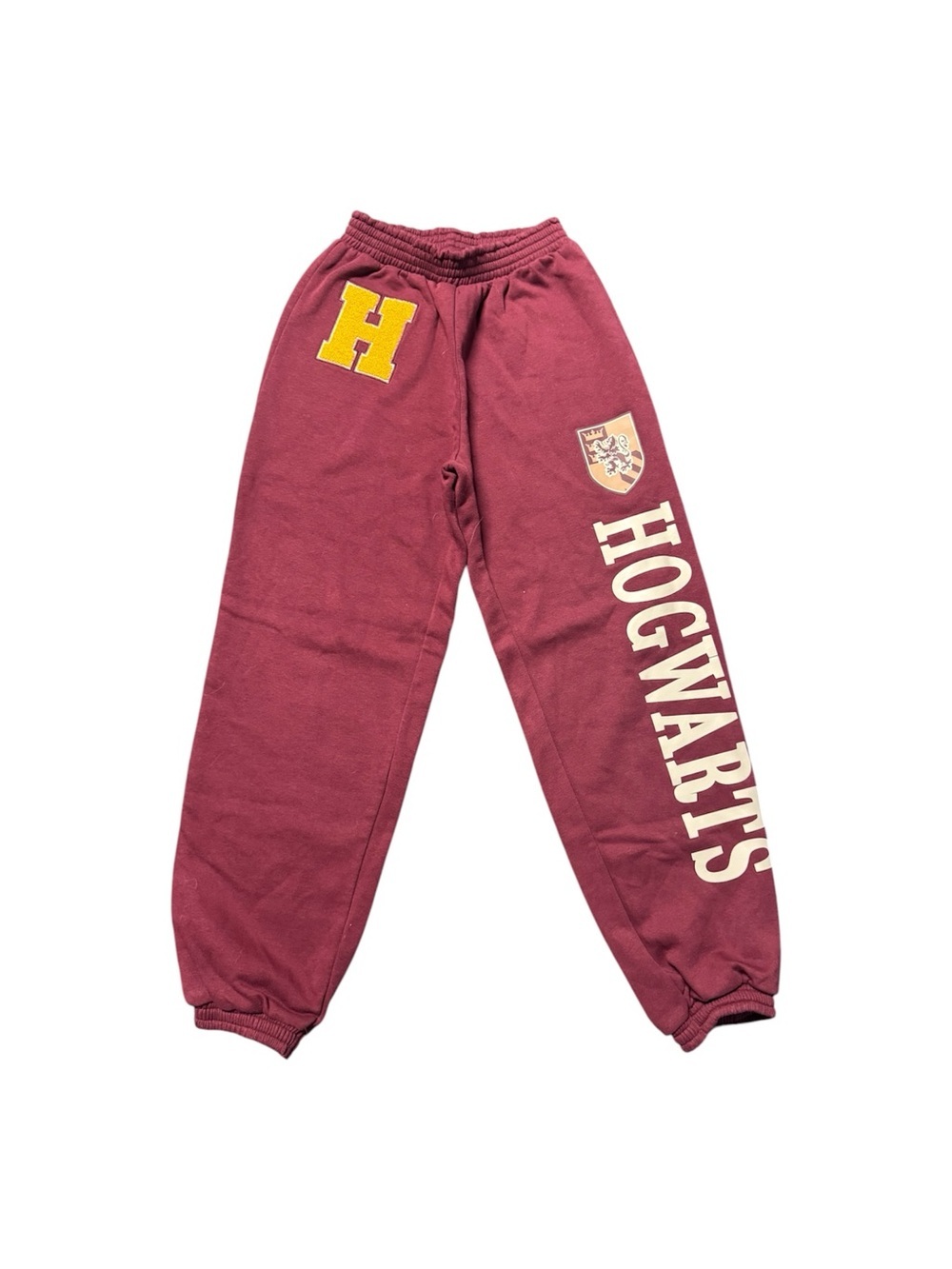 H&M Hogwarts Harry Potter Sweatpants Girls Size 12 Burgundy